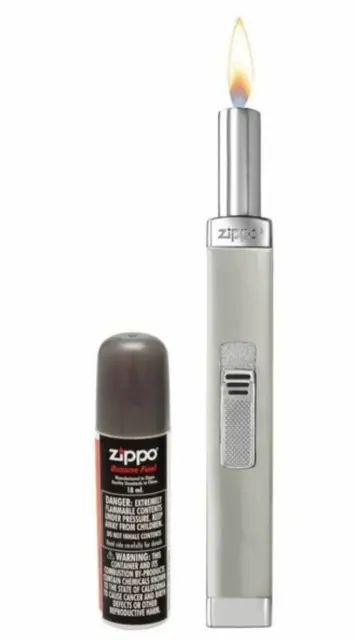 Zippo Refillable Candle /  Utility Lighter & Butane Brushed Chrome 121479 New