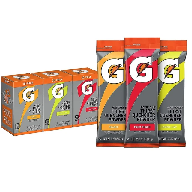 GATORADE THIRST QUENCHER Powder Energy Sticks 3 Flavor Variety Pack