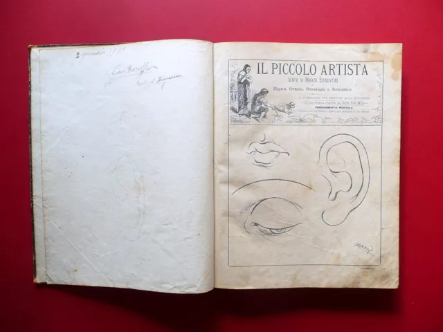 Il Piccolo Artista Album Disegni Elementari 72 Fascicoli Sonzogno 1888-1889