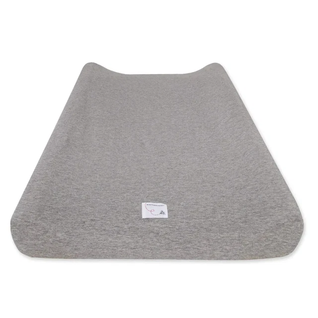 Solid Jersey Knit BEESNUG® Organic Cotton Changing Pad Cover - Heather Grey