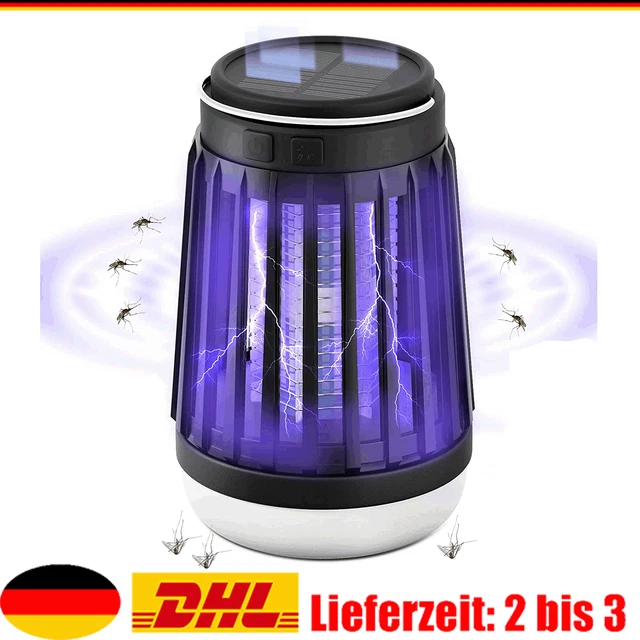 Solar LED Mückenfalle Insektenvernichter Elektrisch Insektenlampe Moskito Killer