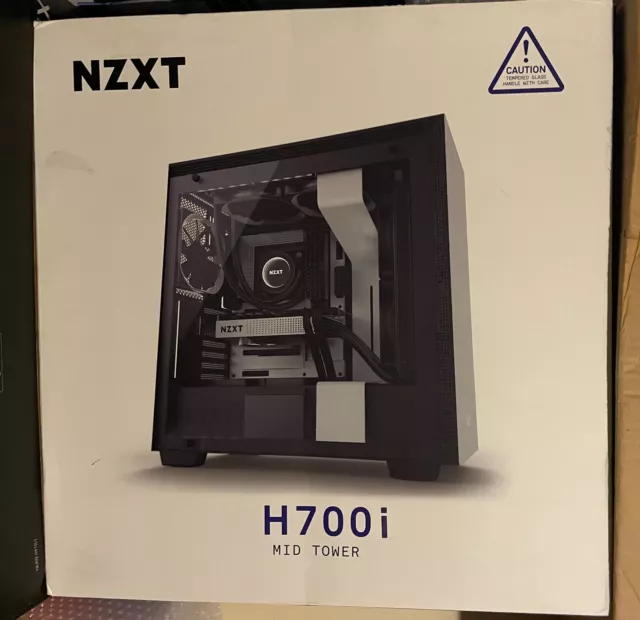 NZXT H700i RGB Mid-Tower with branded tempered glass and Extras