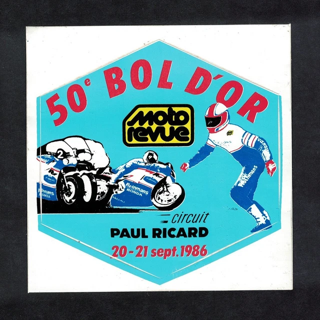 Autocollant Vintage Bol D'or 1979 – Circuit Paul Ricard – Publicitaire Moto
