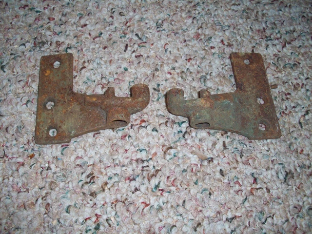 Original Vintage Antique Heavy Duty Cast Iron Lift-Off Shutter Hinges left right