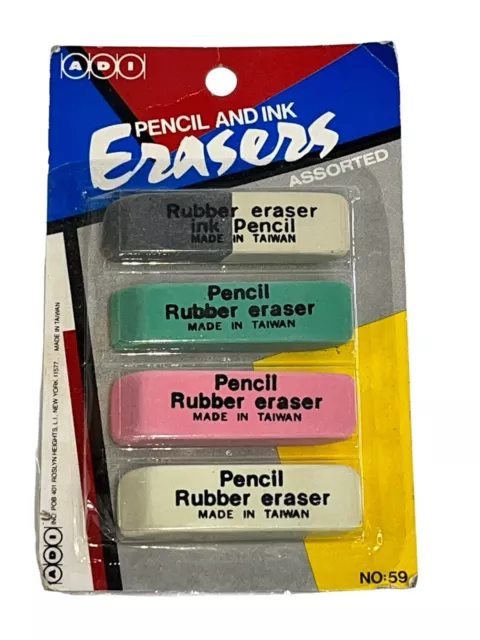 Vintage Erasers Unopened 5 Pencil and Ink Erasers Best Ever Erasers Made n  Japan