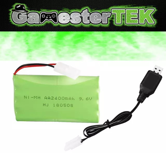 GTEK Upgrade 2X+ Run 9.6V Battery & Charger TYCO 9.6V Bandit/Hopper/Eliminator! GTEK Upgrade 2X+ Run 9.6V Battery & Charger TYCO 9.6V Bandit/Hopper/Eliminator!