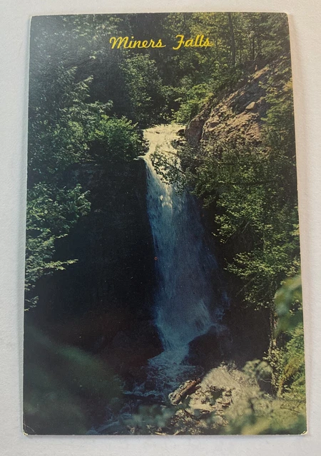 VINTAGE POSTCARD ~MINERS Falls Pictured Rocks National Lakeshore Park ...