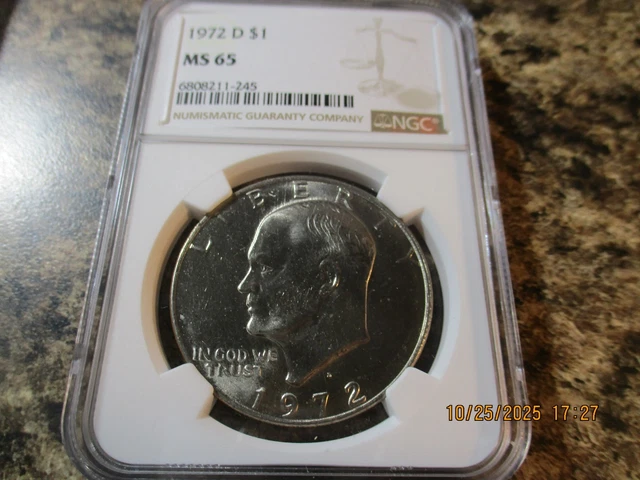 Moneta Mezzo Dollaro A Prova Di Gemme Anni '70 Argento - Foto 12