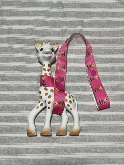 Sophie La Girafe Teether - (harness - leash only) Giraffe pink