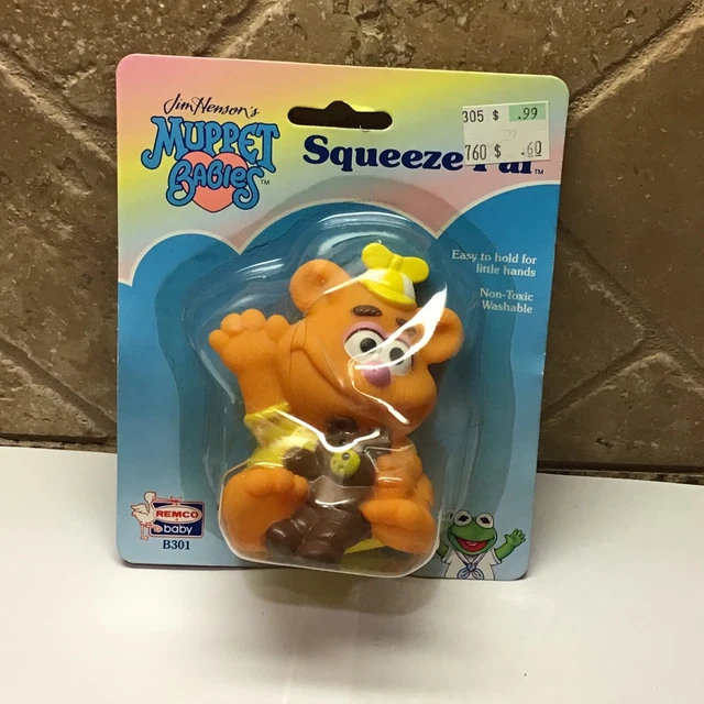 Vintage Fozzie Bear Jim Henson Muppet Babies Squeeze Pal Remco Baby 1989 New!