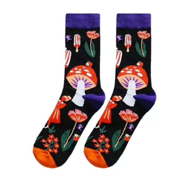 Fly Agaric - Cotton Colorful Fashion Mushroom Socks UK 4-7