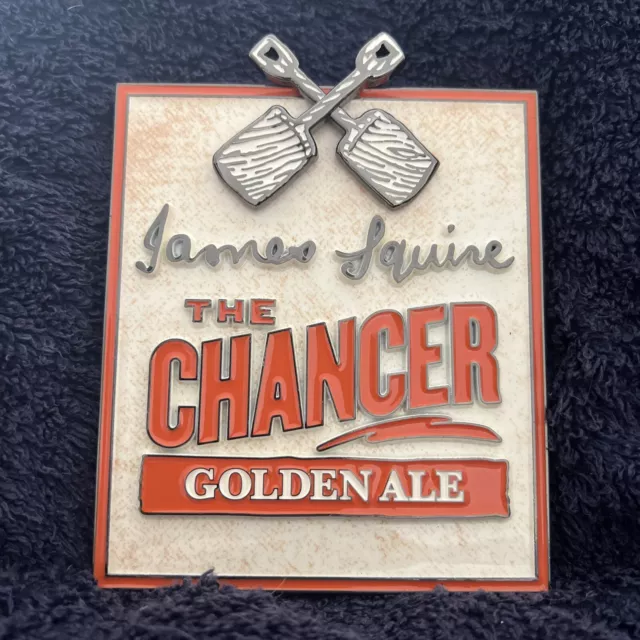 James Squire The Chances Golden Ale Beer Tap Badge Decal Metal Top Topper New
