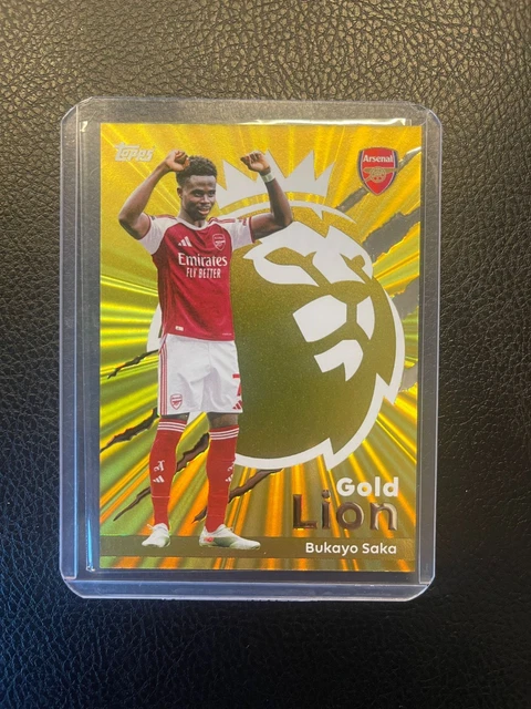 Premier League 2026 Bukayo Saka Gold Lion Trading Card - Mint Condition, Officially Licensed Collectible