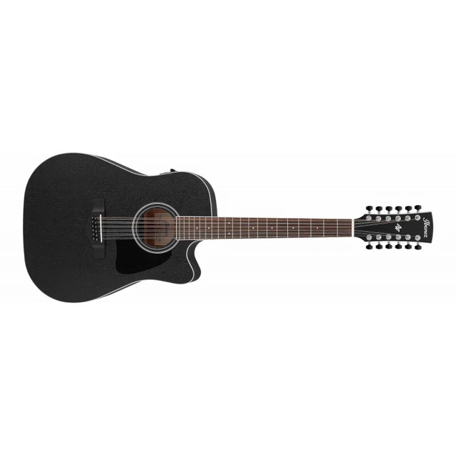Ibanez AW8412CE-WK - Guitare électro-acoustique 12 cordes - Weathered black ope