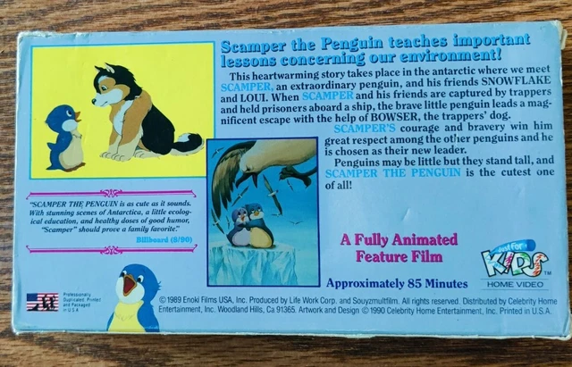 SCAMPER THE PENGUIN - VHS Tape 1989 - Just For Kids Home Video £8.97 ...