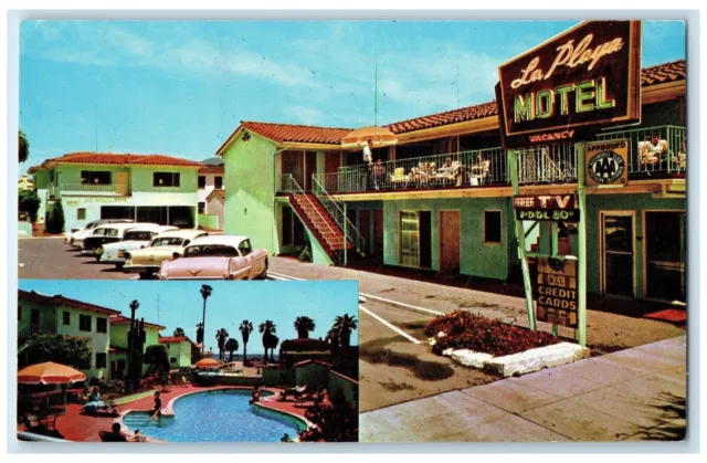 c1950's La Playa Motel & Restaurant Multiview Santa Barbara California Postcard