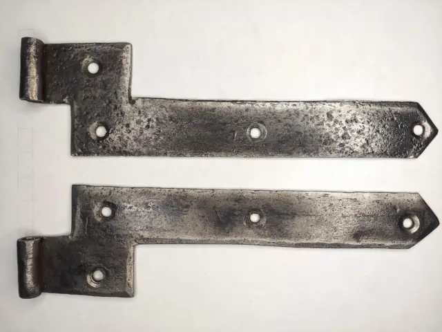 Antique 1820'S Hand Forged Strap Hinges-One Pair