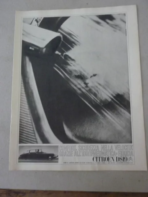 # Advertising Pubblicita' Citroen Ds 19 - 1965