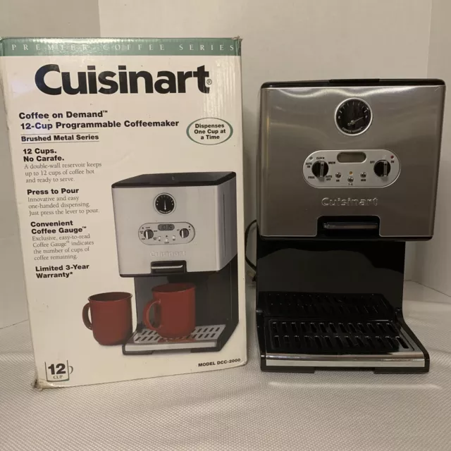 CUISINART DCC 2000 COFFEE ON DEMAND 12 Cup Programmable Coffeemaker with Box 49.97 PicClick