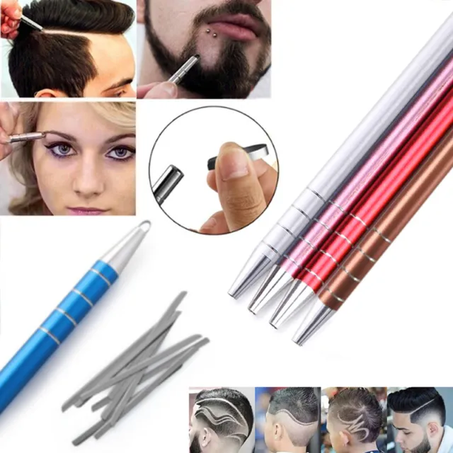 Hair Engraving Pen DIY Hairstyle Stainless Steel Beard Styling Razor Barber$6