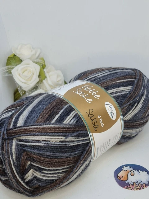 Rellana Garne| Flotte Socke 4fach Salsa -Farbe 1280- Wenn wech, dann wech!