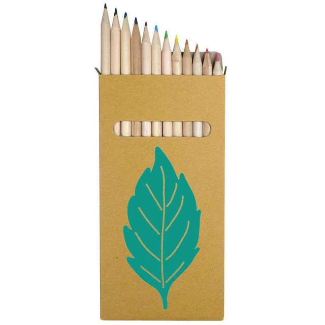 12 x 'A Leaf' lang 178 mm Buntstifte/Bleistift-Set (PE00051125)
