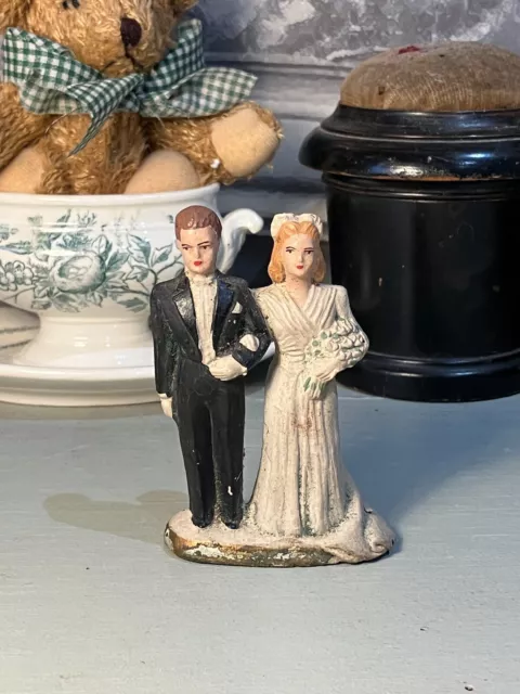 Ancien Couple de Mariés - Pièce montée, Gâteau Mariage Wedding Cake - Vintage
