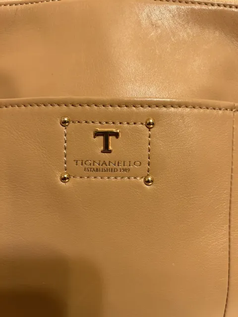 Tignanello Tan Leather  Crossbody Bag