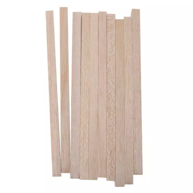 10 BASTONCINI DI legno rustici 10x10/8x8 mm in legno di balsa per
