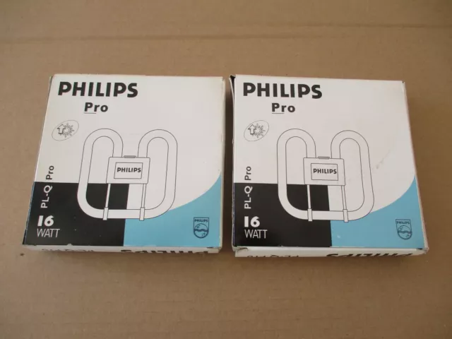 2 X Philips Pl-Q  Pro 16 W / 835  2 Pin  Gr8  2D  Lamps.