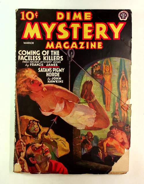 Dime Mystery Magazine Pulp Mar 1938 Vol. 16 #4 GD