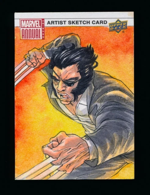 2020-21 Marvel Annual Artist Sketch Cards Wolverine Logan by Leon Braojos 1/1