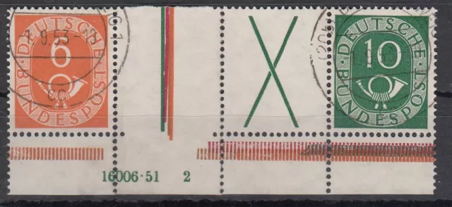 1951 Posthorn Mi WZ 4 Vollstempel HAN 16006 51 2 Pracht!