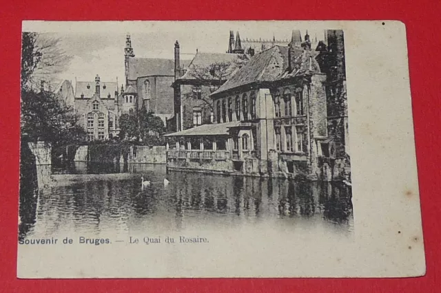 Cpa Carte Postale 1900-1910 Belgique België Bruges Brugge Quai Du Rosaire