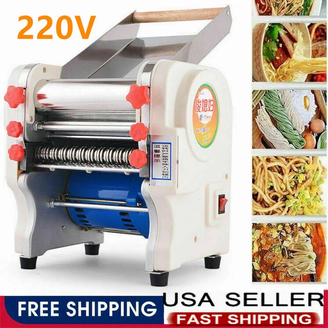 220V Electric Pasta Maker Press Noodle Machine Stainless Steel Commercial Home