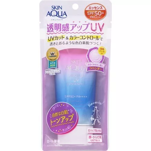 Rohto SKIN Aqua LSF 50+ PA++++ Ton-up UV Sonnencreme ""Lavendel"" *UK Versand*