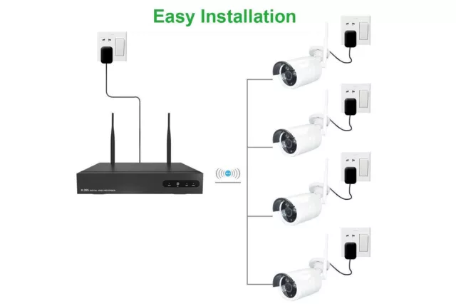 Kit telecamere videosorveglianza NVR wireless full HD WiFi IP 8  2mp 5G 2