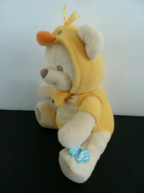 X5. DOUDOU PELUCHE OURS FISHER PRICE NATURE BEARRIES POUSSIN CANARD JAUNE 19cm 4