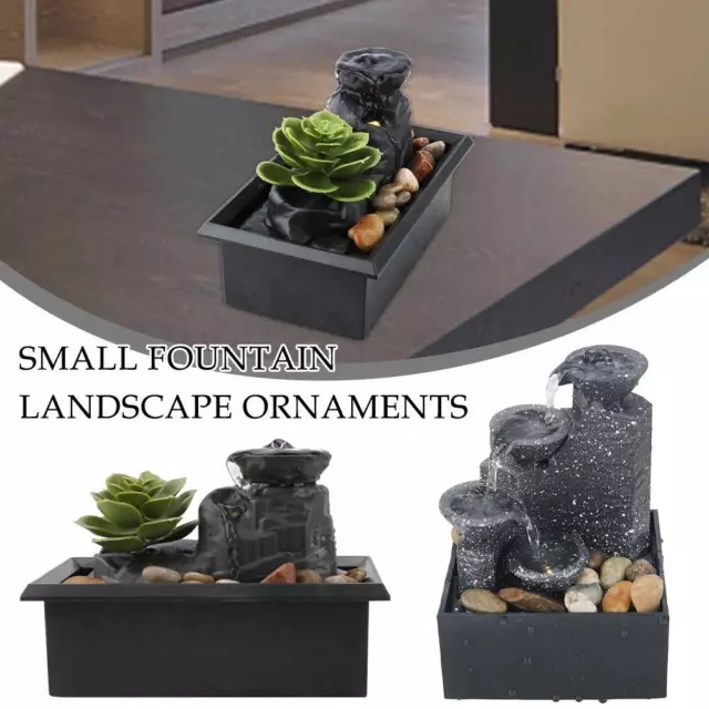 Home Office Desktop Small Fountain Landscape Decoration G2Y9