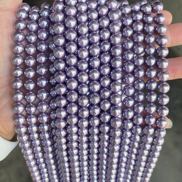 Wholesale 5pcs/package 6mm High gloss shell pearl loose bead