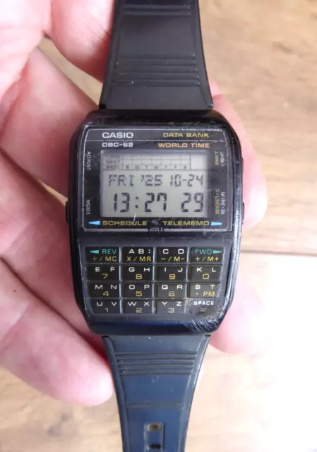 CASIO DBC-62 DATA Bank World Time Tele Memo Watch $149.99 - PicClick
