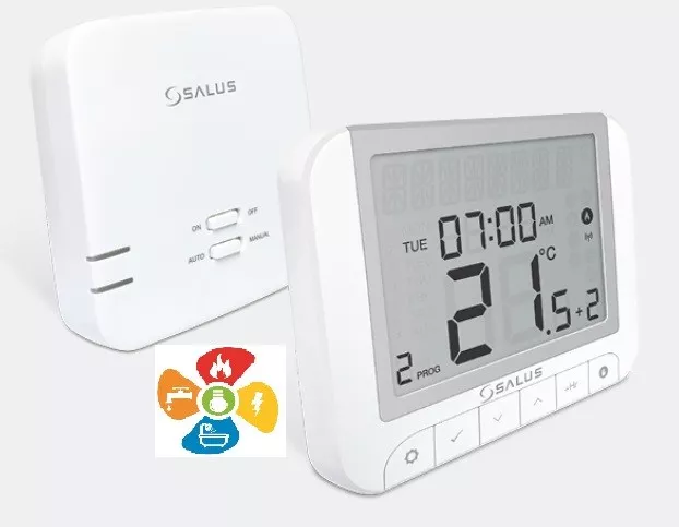 Salus RT520RF Digital Programmable sans Fil Pièce Thermostat Chaudière +