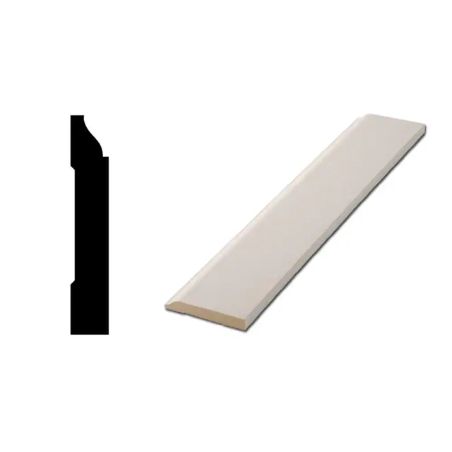 LWM 623 1/2 In. X 3-1/4 In. X 96 In. Primed MDF Base Moulding | (FREE SHIPPING)