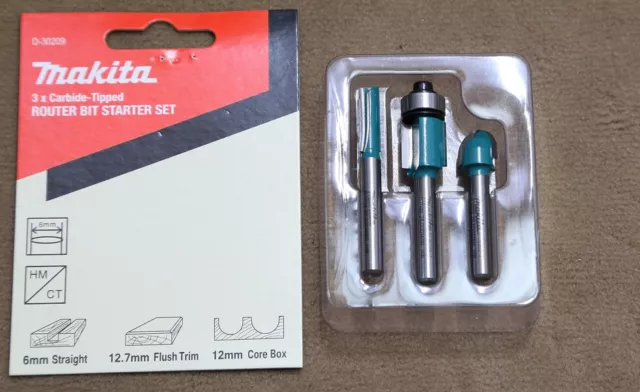 Makita Fräser-Set D-30209 3-tlg. für Oberfräsen 6mm