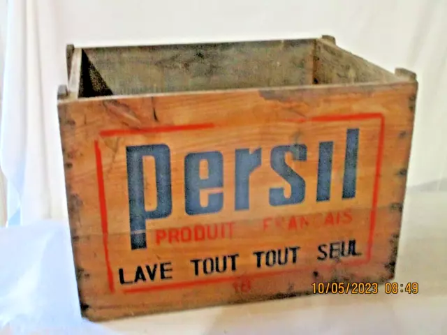 Ancien Seau En Carton De Lessive Persil 2 Francs Vintage,H 42 cm déco  intérieur
