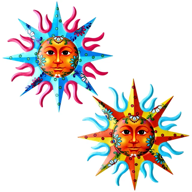 WALL ART SUN Metal Decor Outdoor Large Indoor Sculpture Patio Home