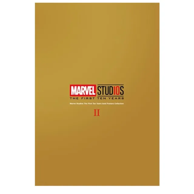 Marvel Studios 10th Years Anniversary Limited Rare Gold Posters Collection 2 NEW