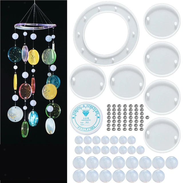 Windspiele Harz Formen, Sonne Mond Wandbehang Kristall Planet Silikon Set, für 12