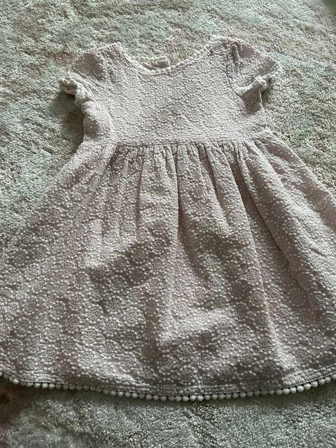 Toddler Girl Genuine Kids Baby Pink & White Dress Sz 3T - EUC