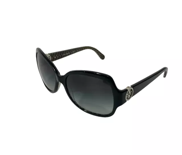 TORY BURCH TY 7059 1145/11 57/16 Black Stitch/Grey Gradient Square Sunglasses